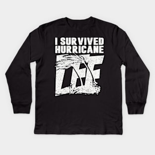 I Survived Hurricane Lee Kids Long Sleeve T-Shirt